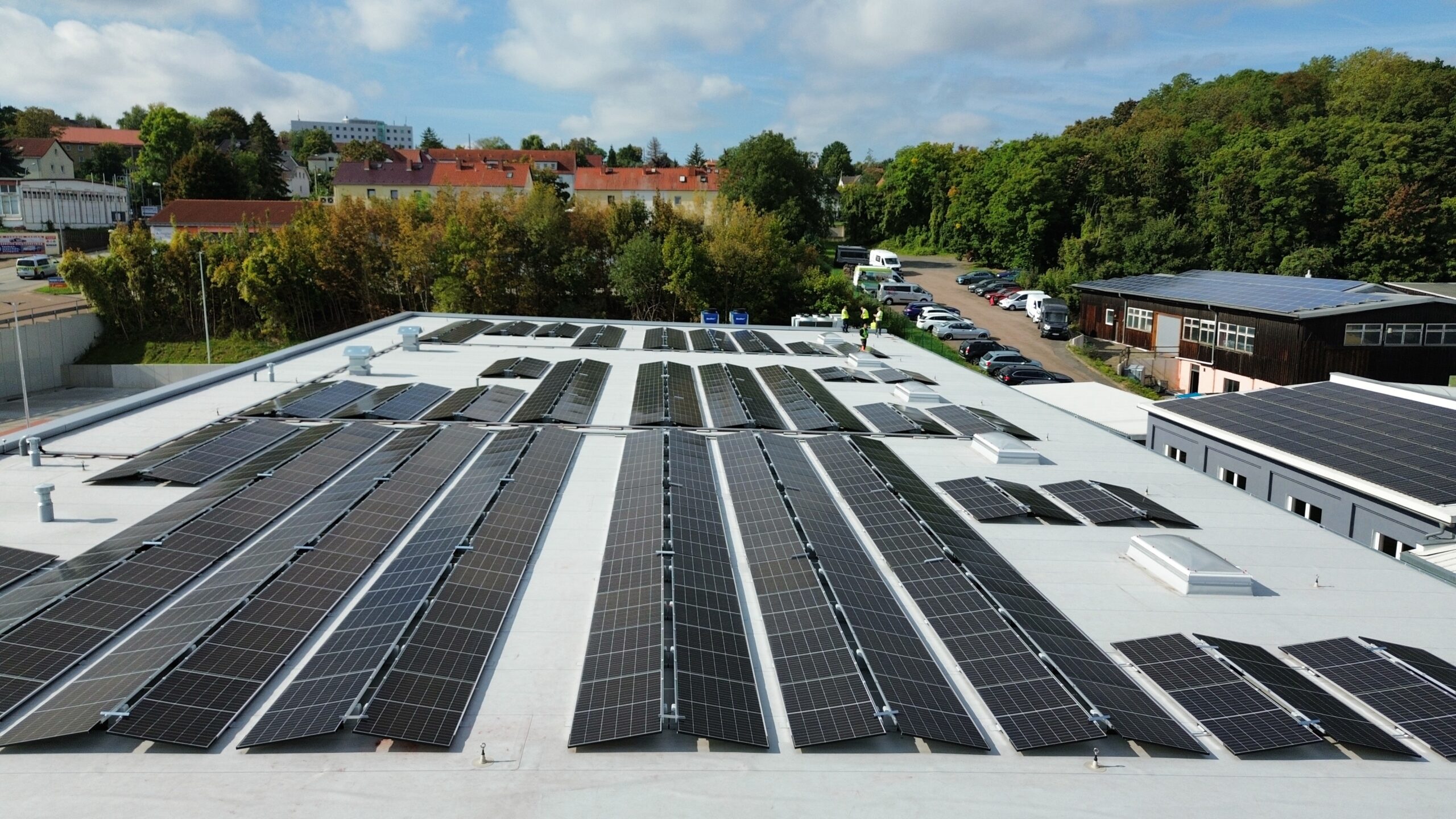 Soltopia modern solar energy solutions installed on a clean roof.